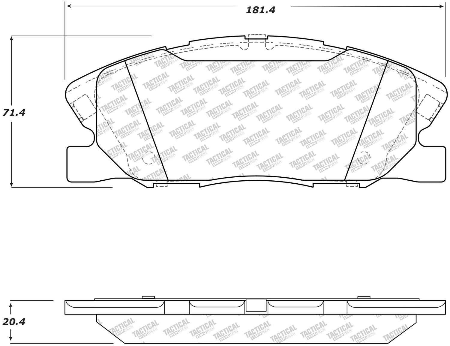 Frt Severe Duty Brake Pads  Centric Parts  307.17670