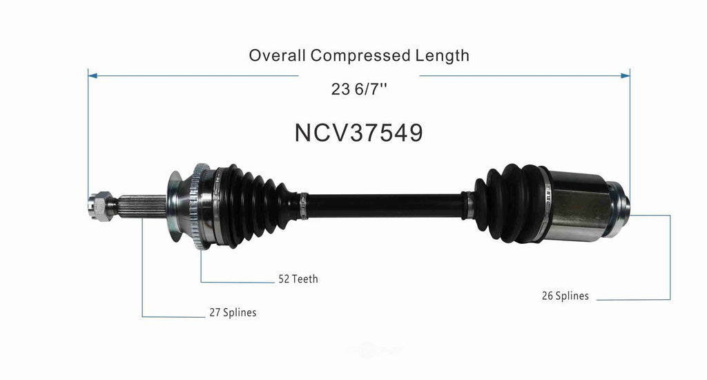 Right New CV Complete Assy   GSP North America   NCV37549
