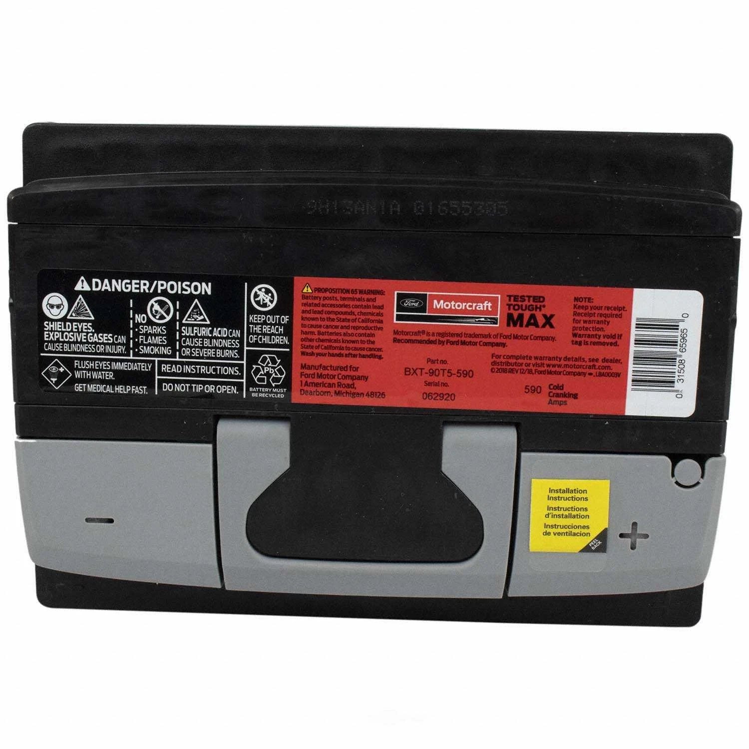 Brand New Vehicle Battery-Tested Tough Max Battery Motorcraft BXT-90T5-590 - 36 Month
