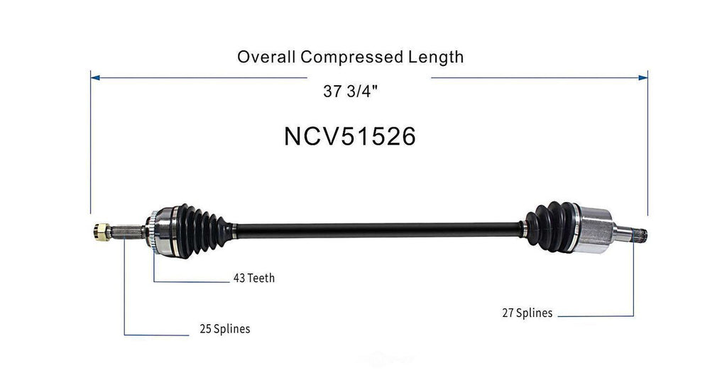 Right New CV Complete Assy   GSP North America   NCV51526