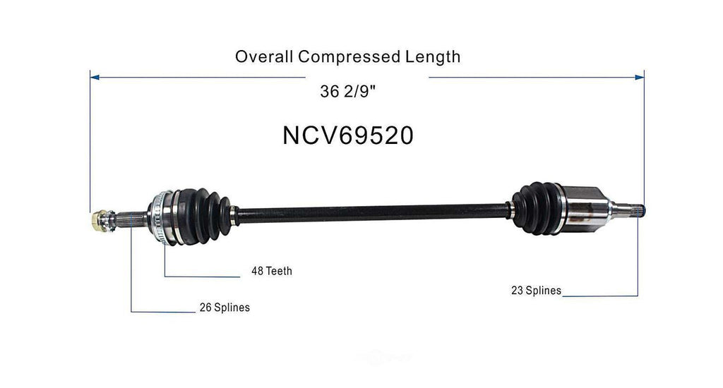Right New CV Complete Assy   GSP North America   NCV69520