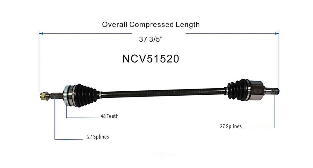 Right New CV Complete Assy   GSP North America   NCV51520