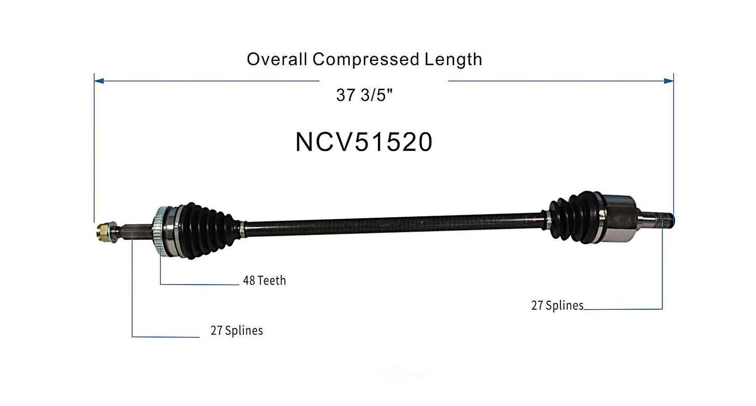 Right New CV Complete Assy   GSP North America   NCV51520