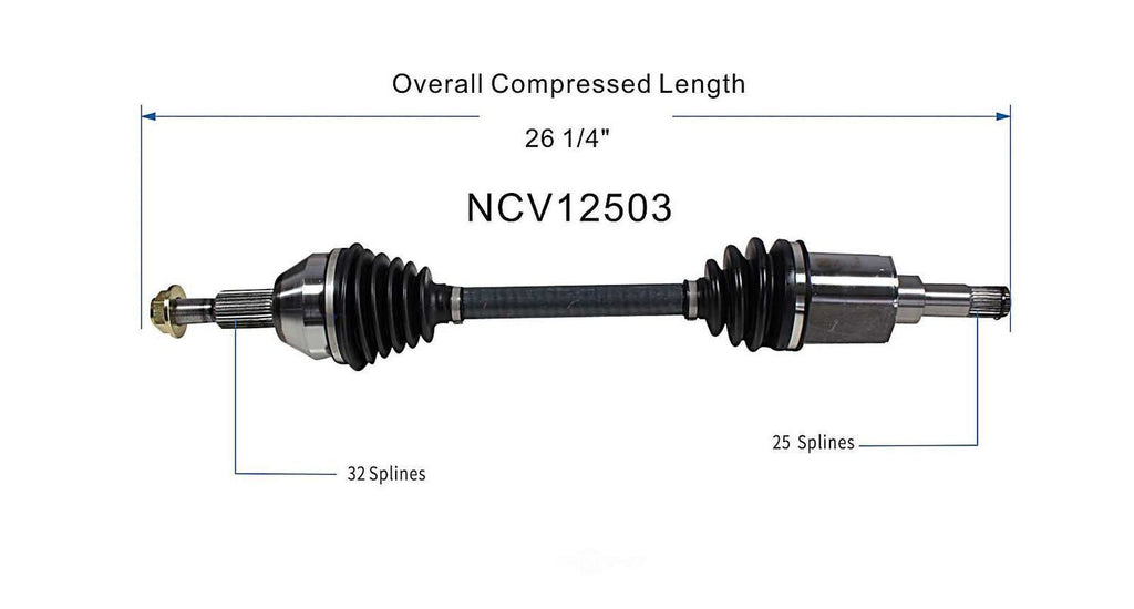 Left New CV Complete Assy   GSP North America   NCV12503