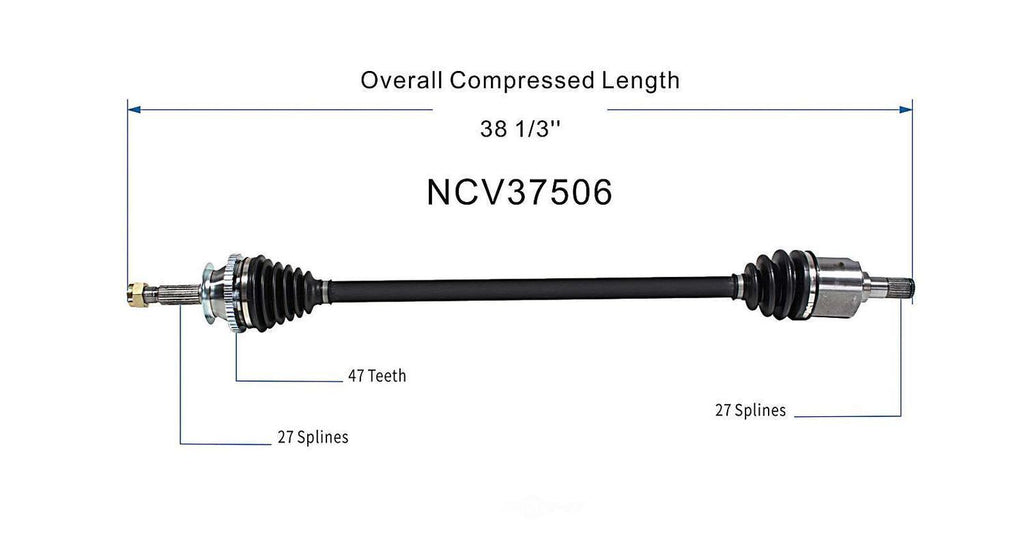 Right New CV Complete Assy   GSP North America   NCV37506