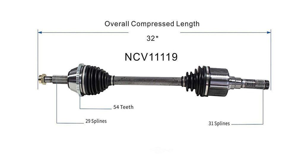 Left New CV Complete Assy   GSP North America   NCV11119