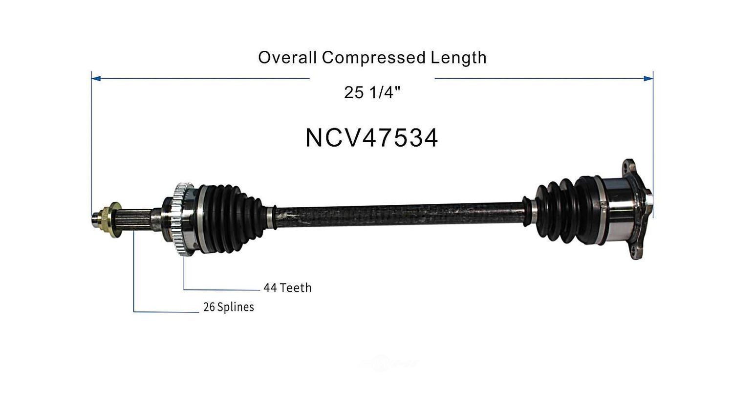 Axle Shaft Assy- CV Shaft   GSP North America   NCV47534
