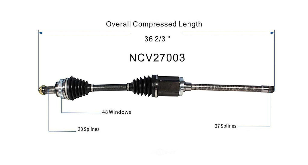 Right New CV Complete Assy   GSP North America   NCV27003