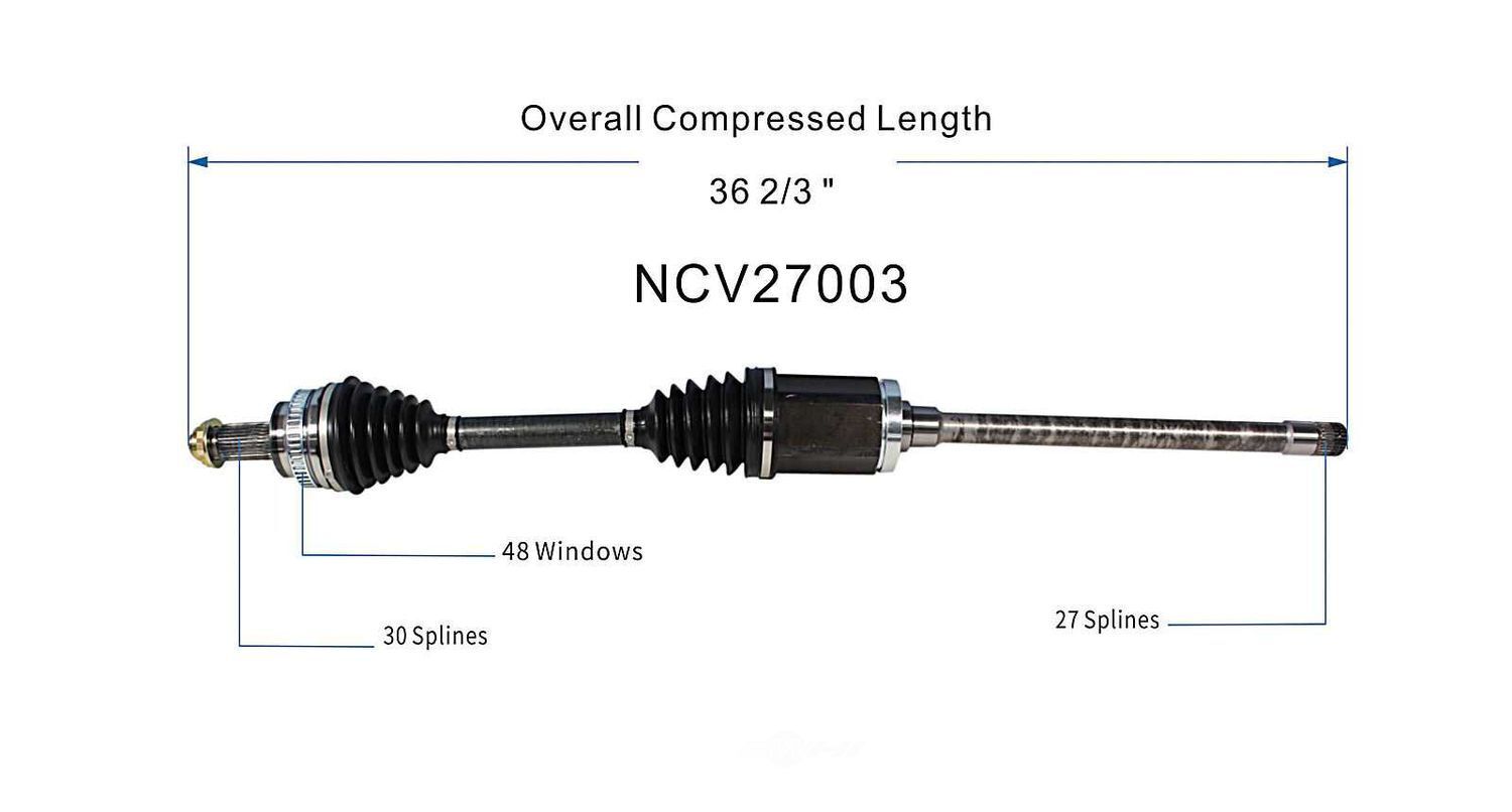 Right New CV Complete Assy   GSP North America   NCV27003