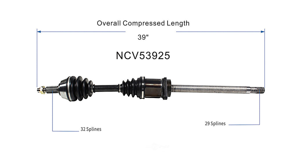 Right New CV Complete Assy   GSP North America   NCV53925