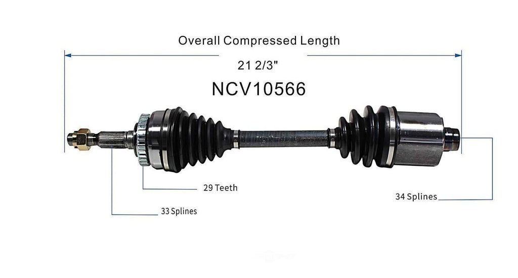 Axle Shaft Assy- CV Shaft   GSP North America   NCV10566
