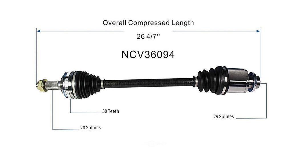 Left New CV Complete Assy   GSP North America   NCV36094