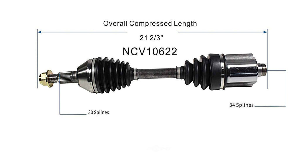 Axle Shaft Assy- CV Shaft   GSP North America   NCV10622