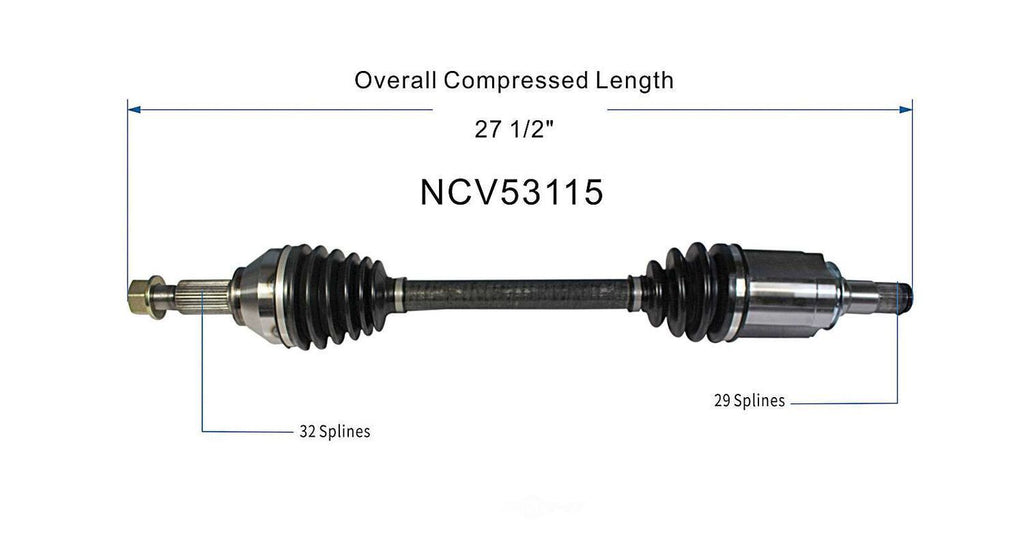 Left New CV Complete Assy   GSP North America   NCV53115