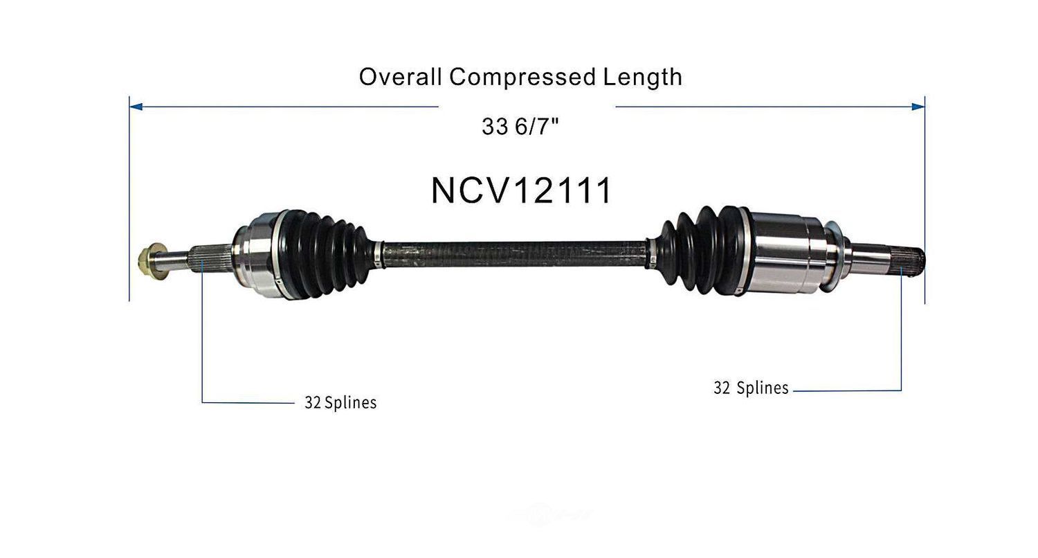 Axle Shaft Assy- CV Shaft   GSP North America   NCV12111