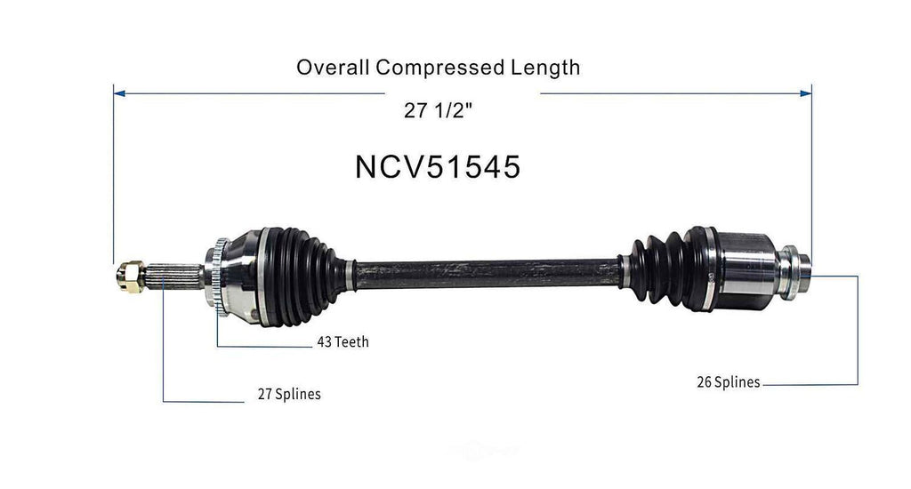 Right New CV Complete Assy   GSP North America   NCV51545
