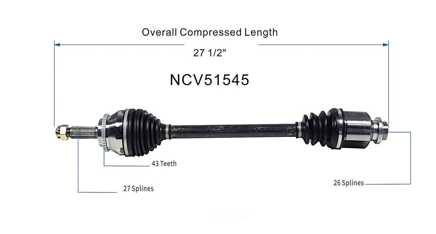 Right New CV Complete Assy   GSP North America   NCV51545
