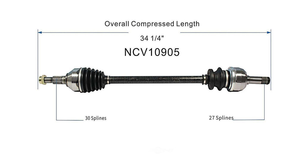 Right New CV Complete Assy   GSP North America   NCV10905