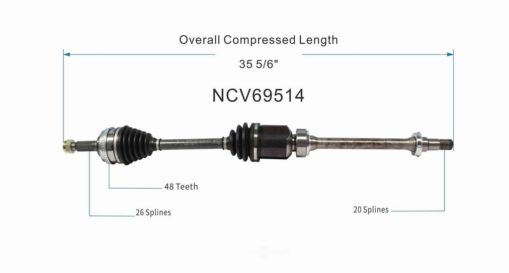 Right New CV Complete Assy   GSP North America   NCV69514