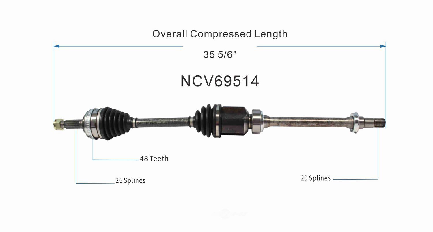 Right New CV Complete Assy   GSP North America   NCV69514