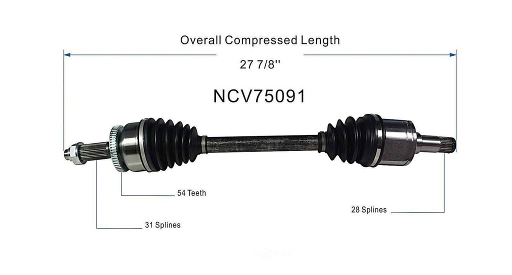Right New CV Complete Assy   GSP North America   NCV75091