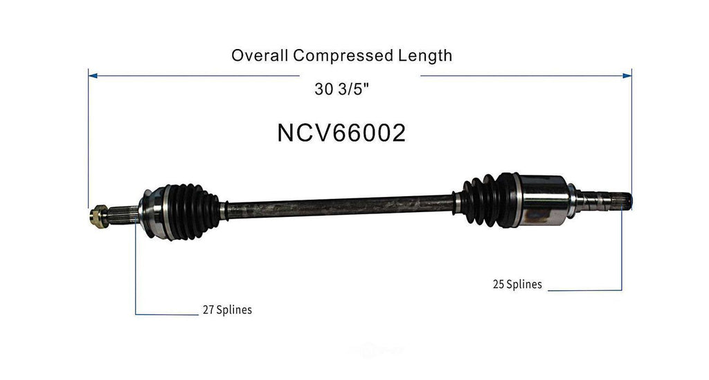 Axle Shaft Assy- CV Shaft   GSP North America   NCV66002