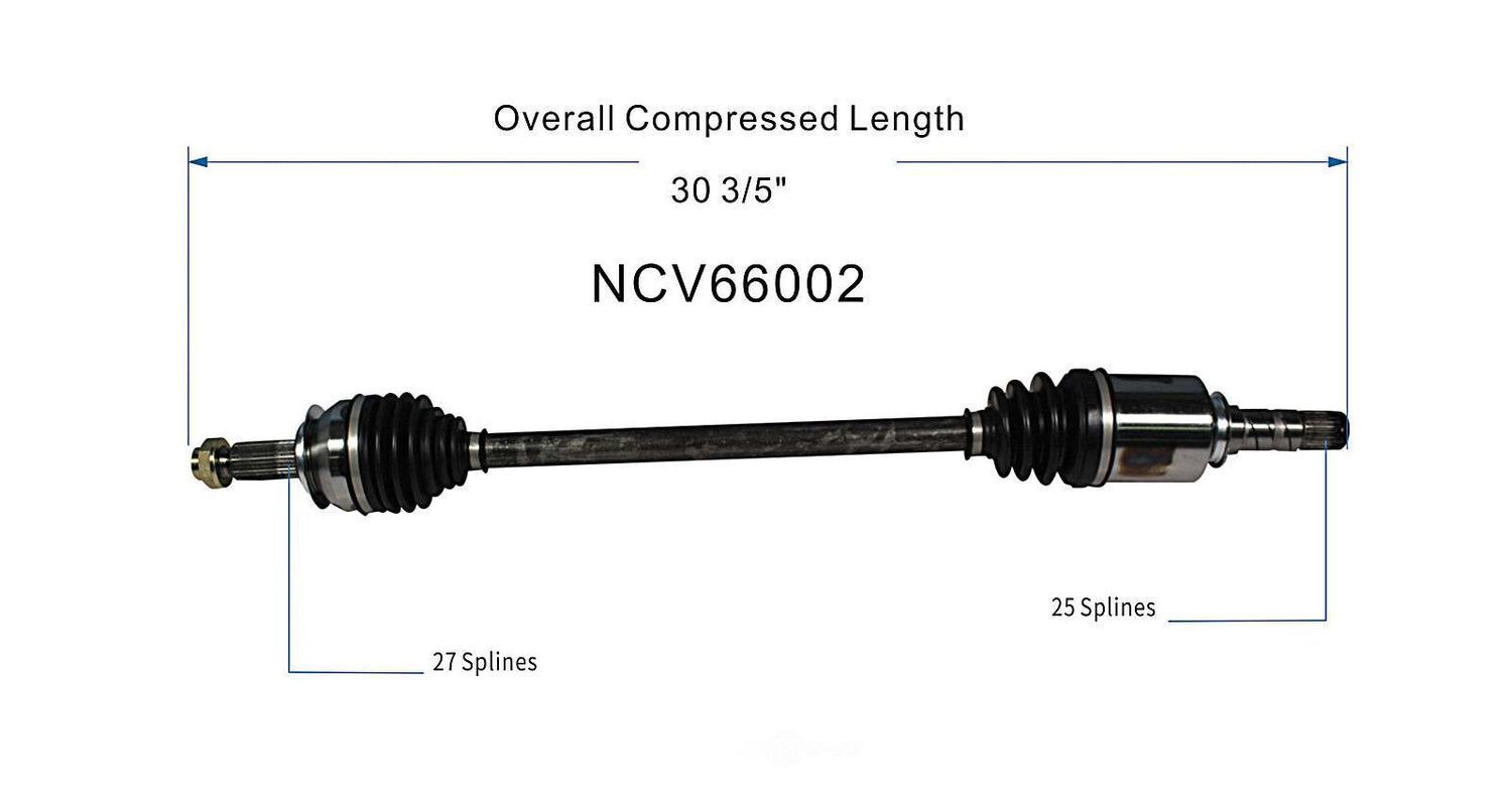 Axle Shaft Assy- CV Shaft   GSP North America   NCV66002