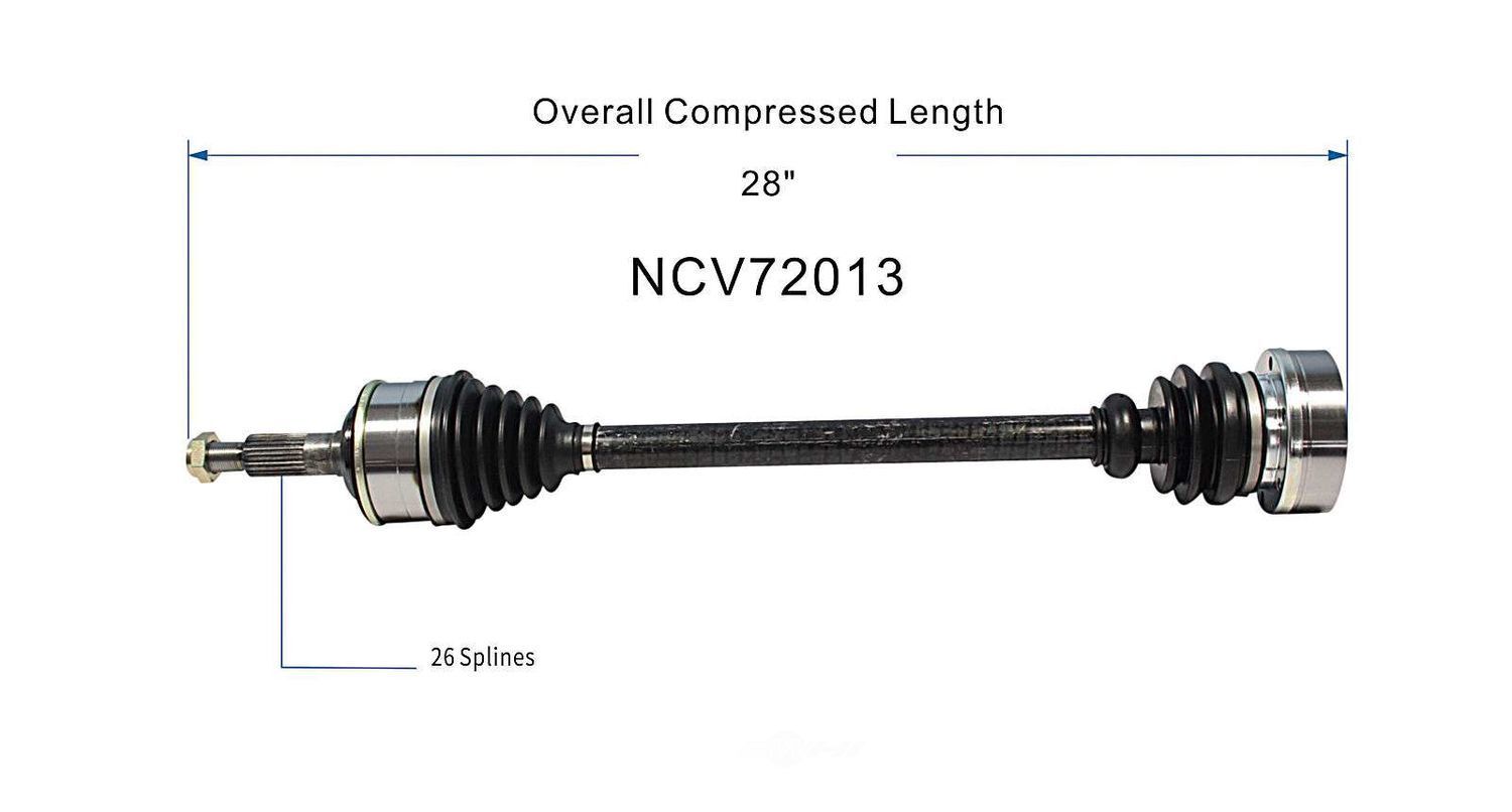 Axle Shaft Assy- CV Shaft   GSP North America   NCV72013