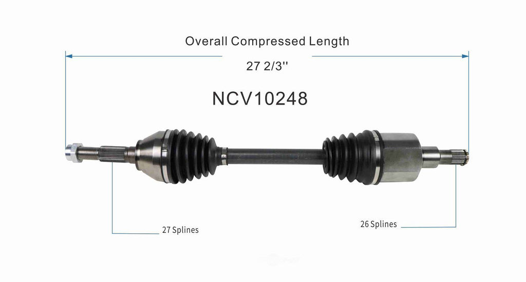 Axle Shaft Assy- CV Shaft   GSP North America   NCV10248