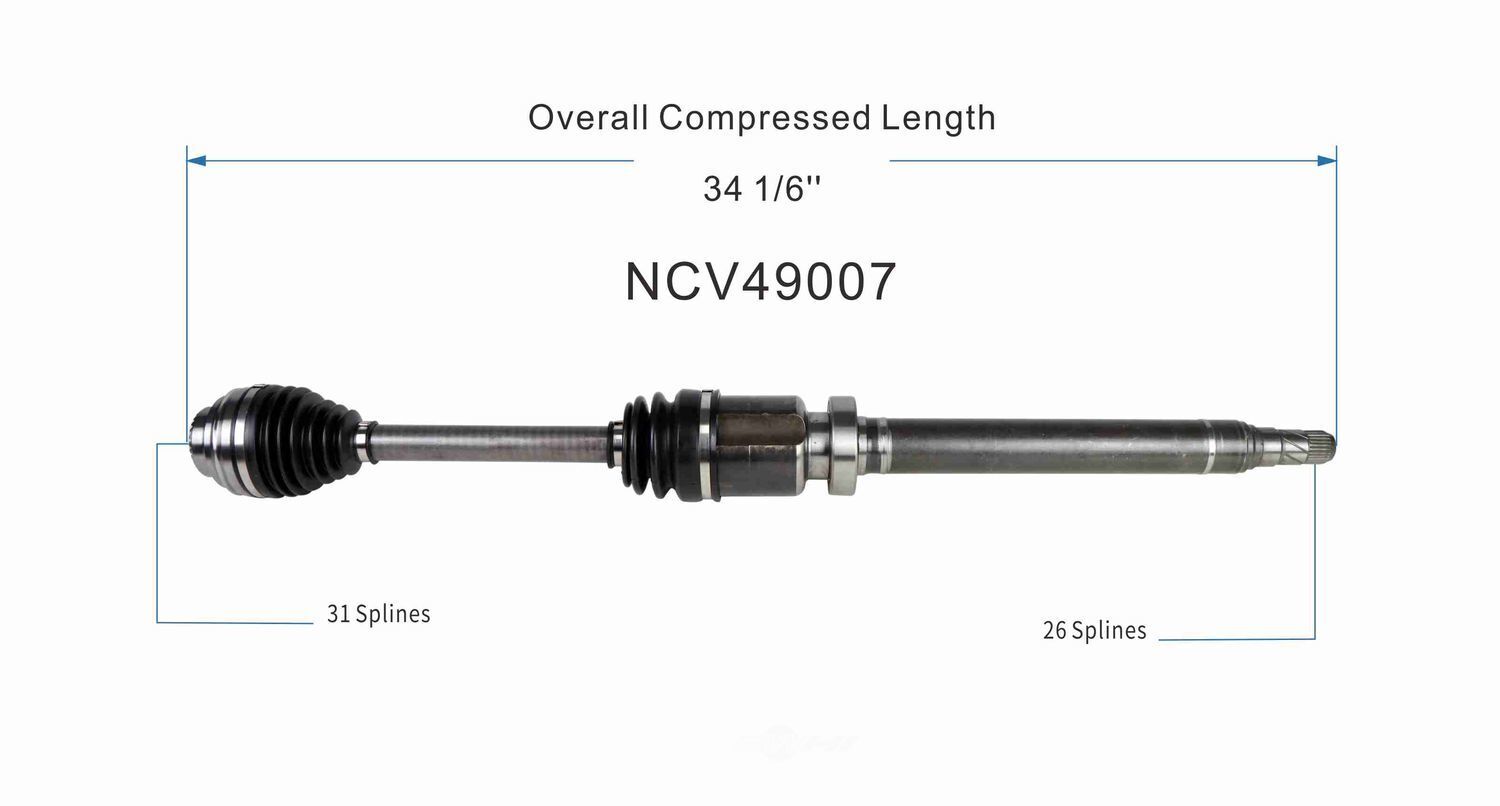 Right New CV Complete Assy   GSP North America   NCV49007