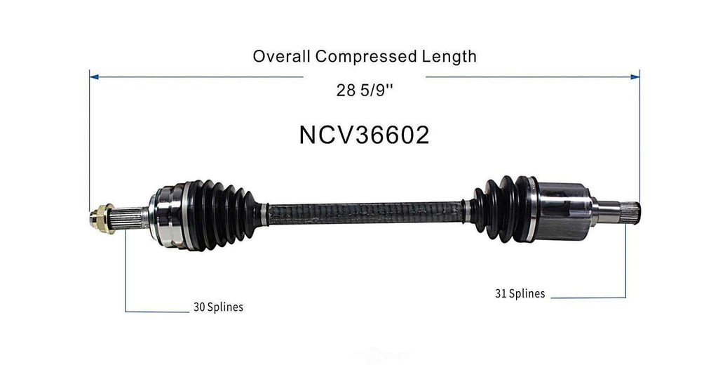 Left New CV Complete Assy   GSP North America   NCV36602