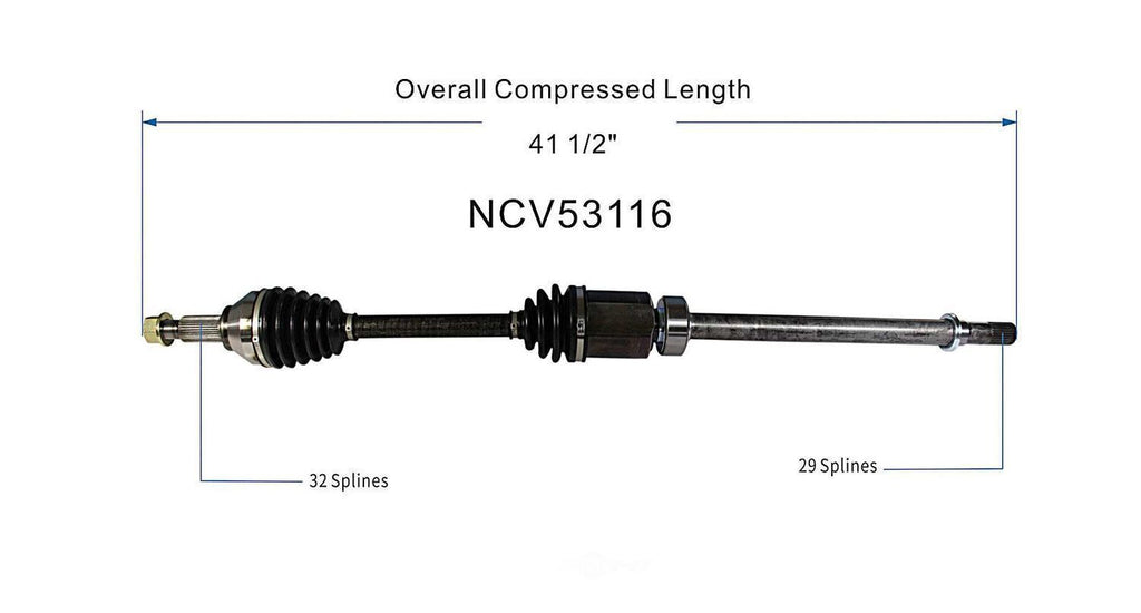 Right New CV Complete Assy   GSP North America   NCV53116
