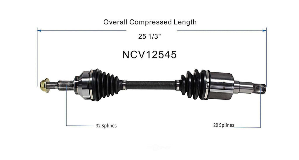 Left New CV Complete Assy   GSP North America   NCV12545