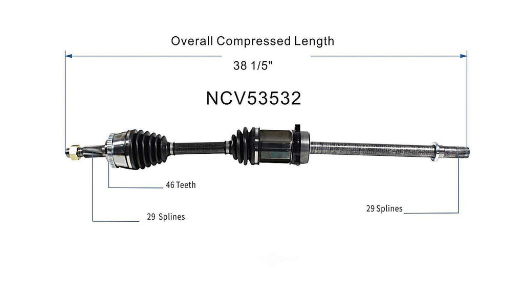 Right New CV Complete Assy   GSP North America   NCV53532