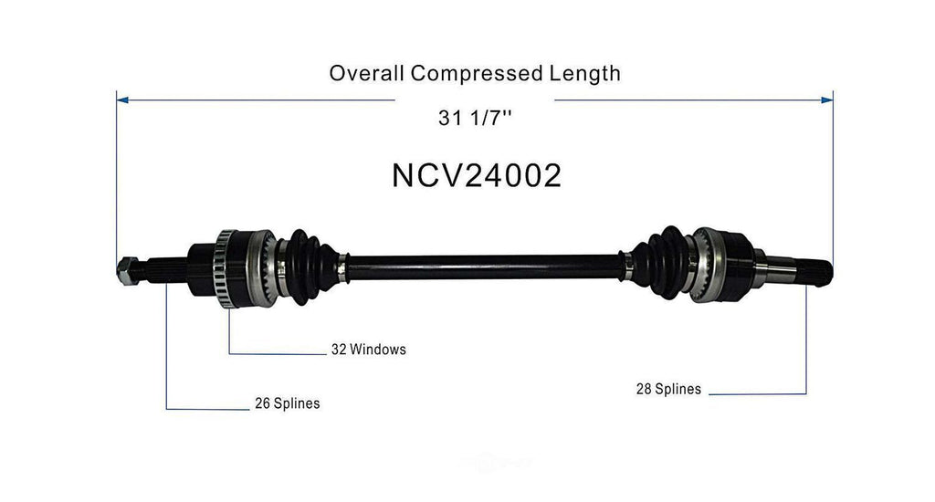 Left New CV Complete Assy   GSP North America   NCV24002