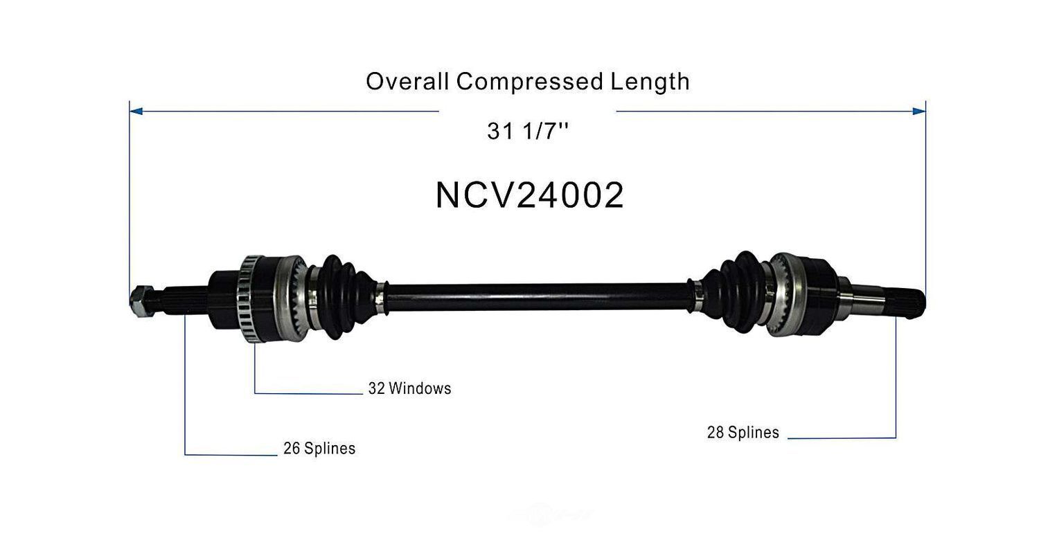 Left New CV Complete Assy   GSP North America   NCV24002