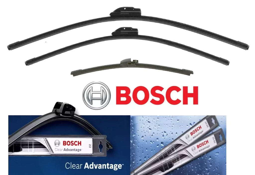 Bosch Clear Advantage Wiper Blade Set – 2 Front + 1 Rear – Fits 2007–2016 Honda CR-V