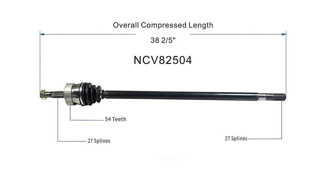 Right New CV Complete Assy   GSP North America   NCV82504