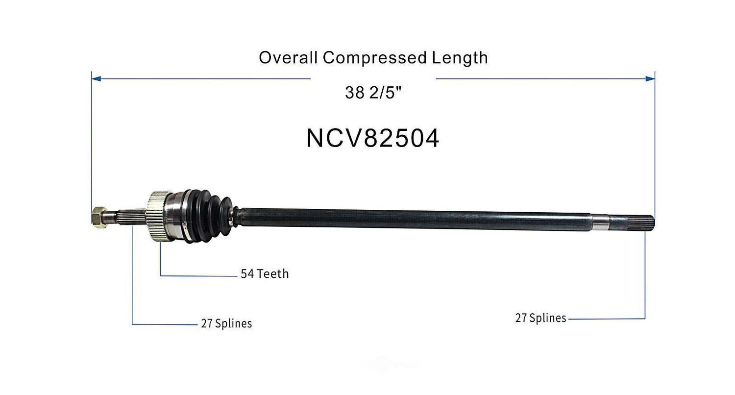 Right New CV Complete Assy   GSP North America   NCV82504
