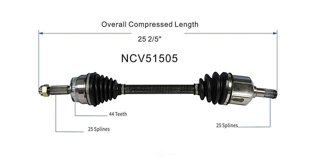 Left New CV Complete Assy   GSP North America   NCV51505