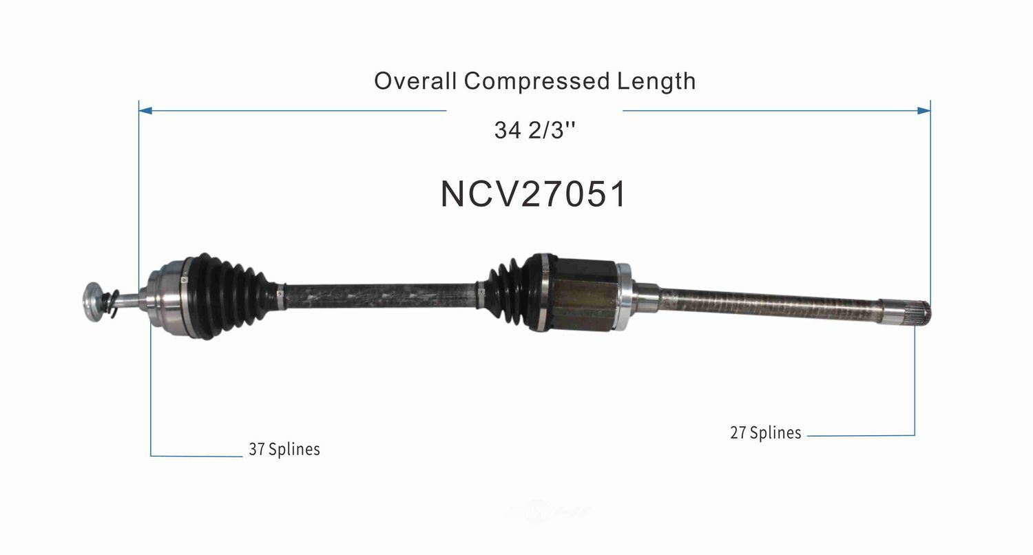 Right New CV Complete Assy   GSP North America   NCV27051