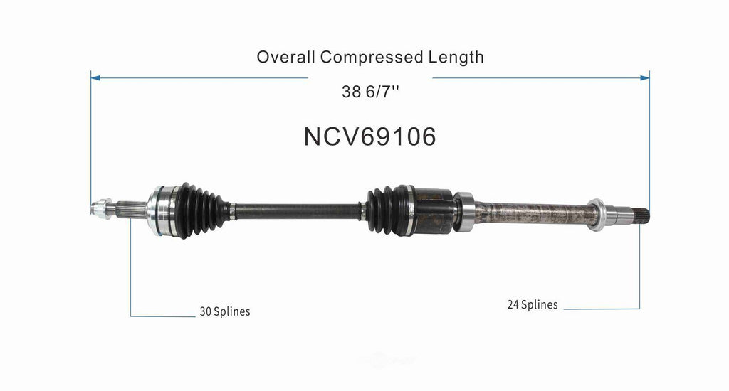 Right New CV Complete Assy   GSP North America   NCV69106
