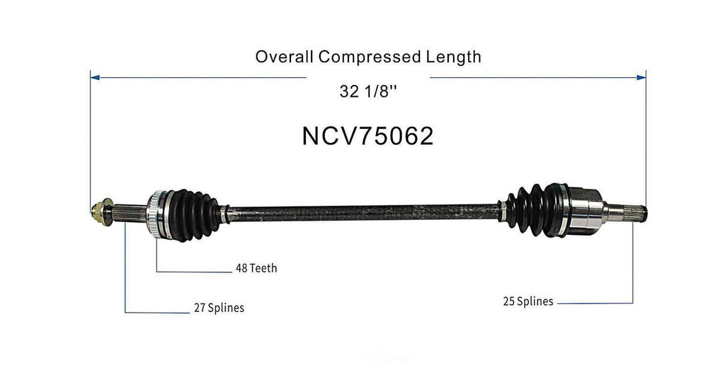 Right New CV Complete Assy   GSP North America   NCV75062