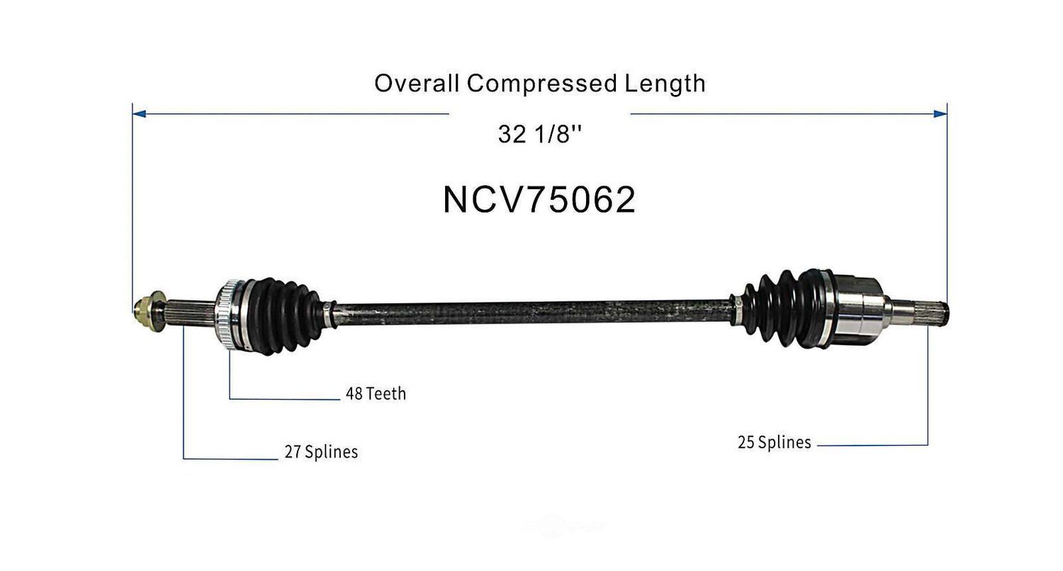 Right New CV Complete Assy   GSP North America   NCV75062