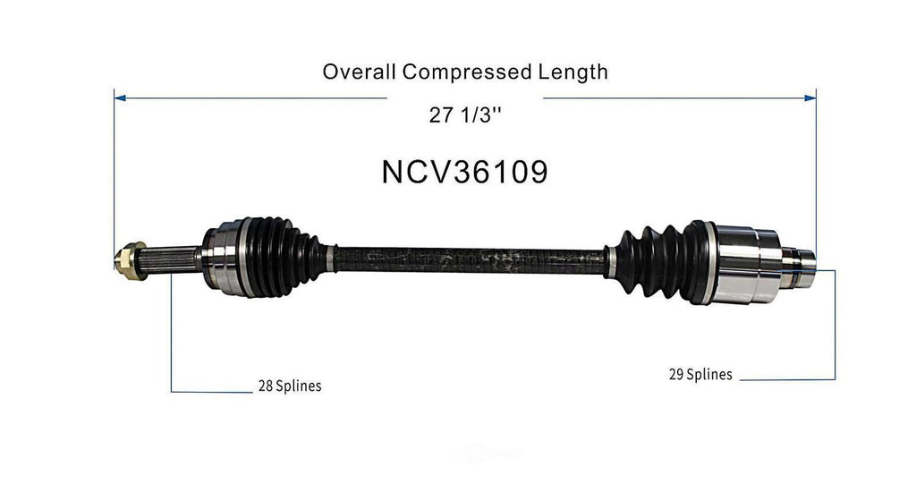 Left New CV Complete Assy   GSP North America   NCV36109