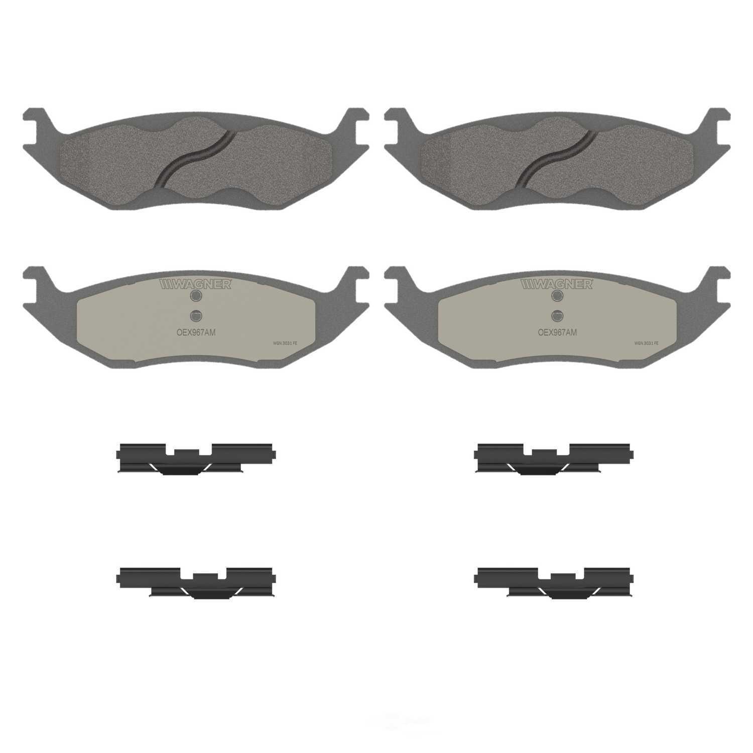 Rr Premium Ceramic Brake Pads  Wagner  OEX967AM