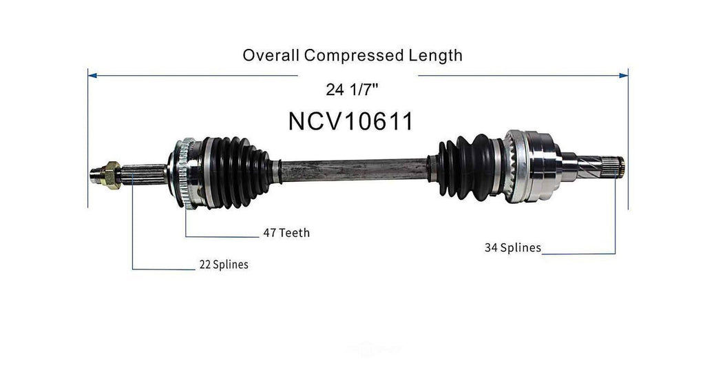 Left New CV Complete Assy   GSP North America   NCV10611