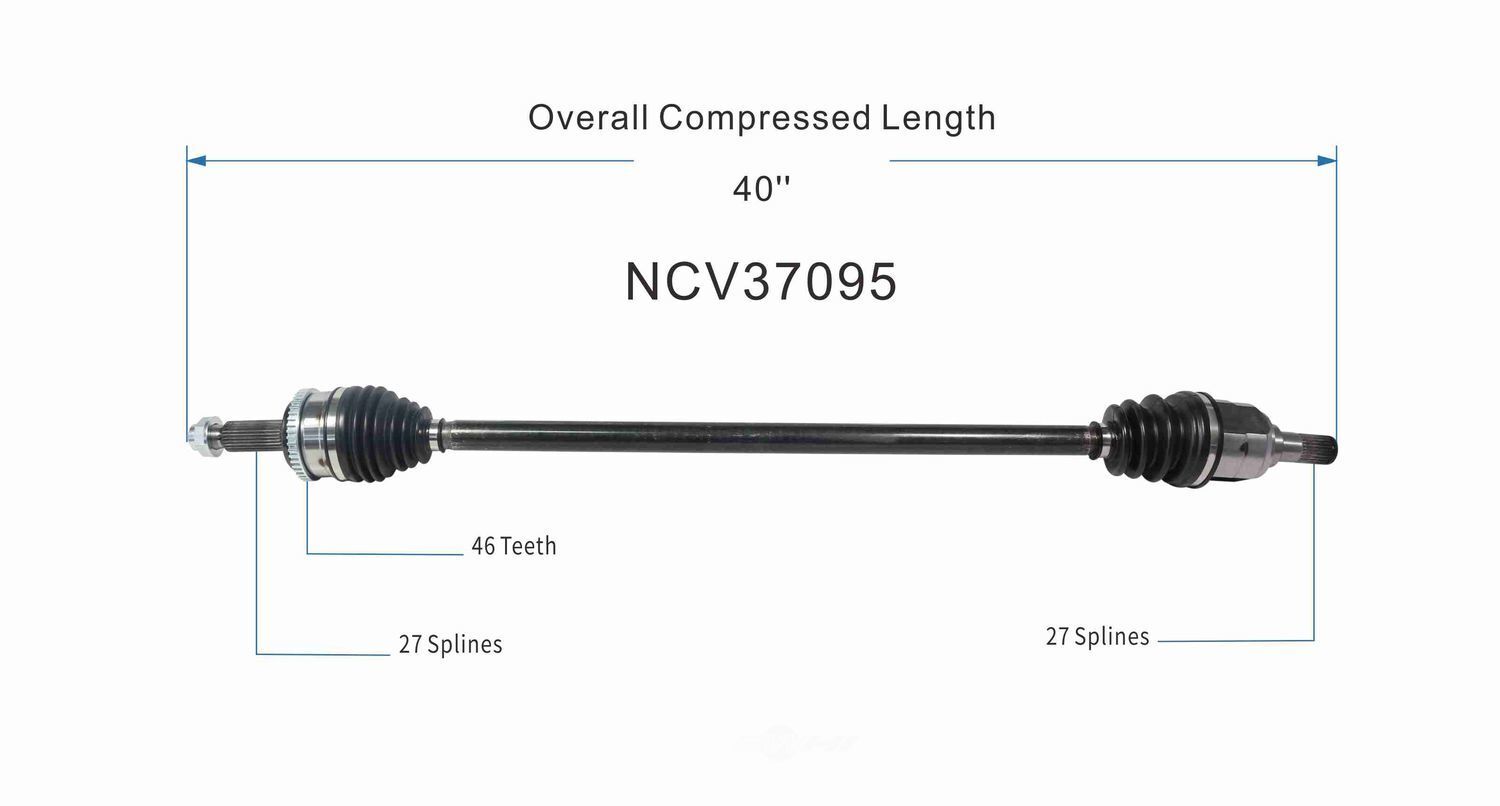 Right New CV Complete Assy   GSP North America   NCV37095
