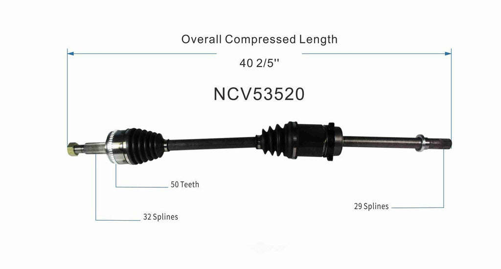 Right New CV Complete Assy   GSP North America   NCV53520