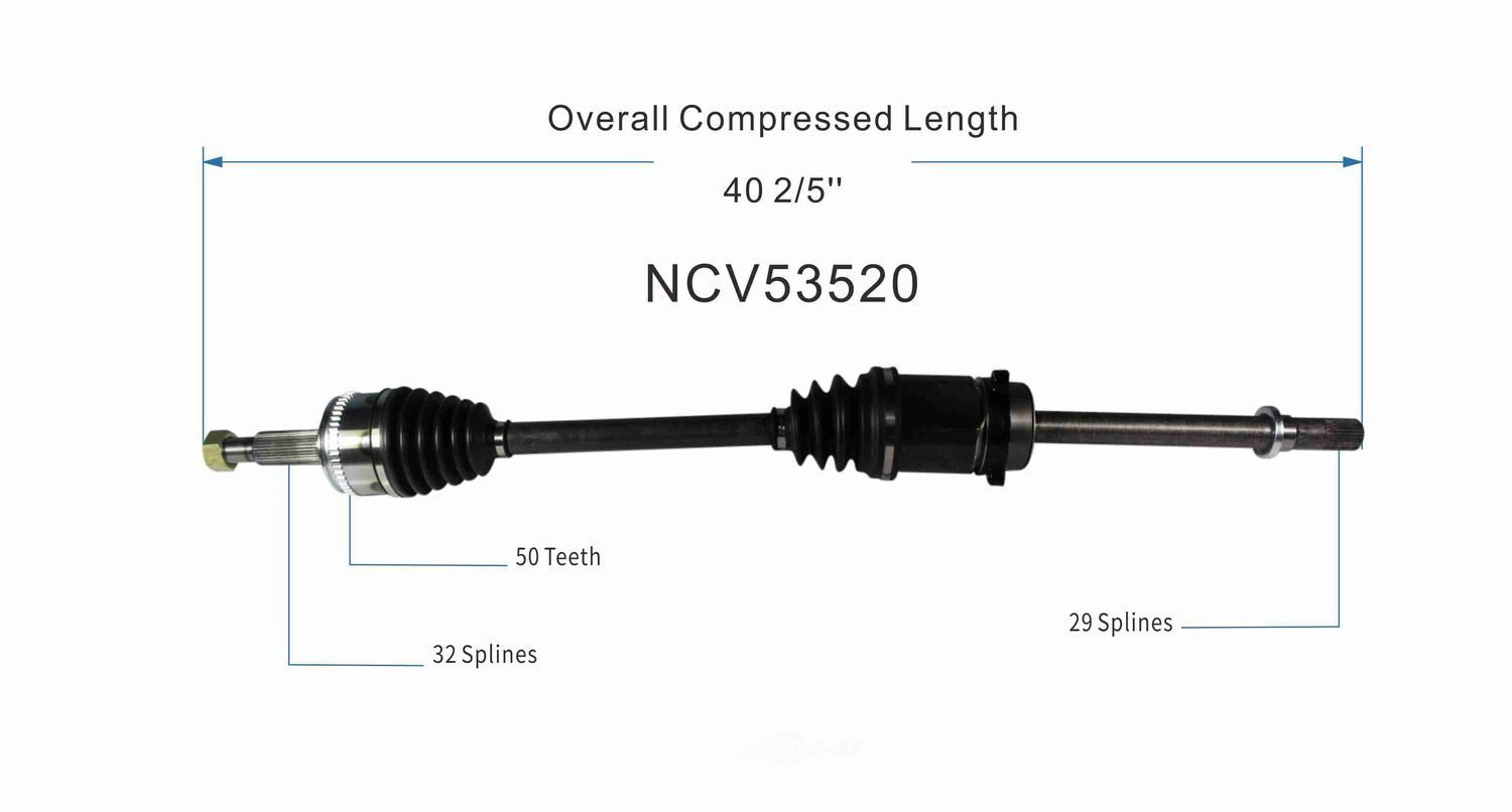 Right New CV Complete Assy   GSP North America   NCV53520